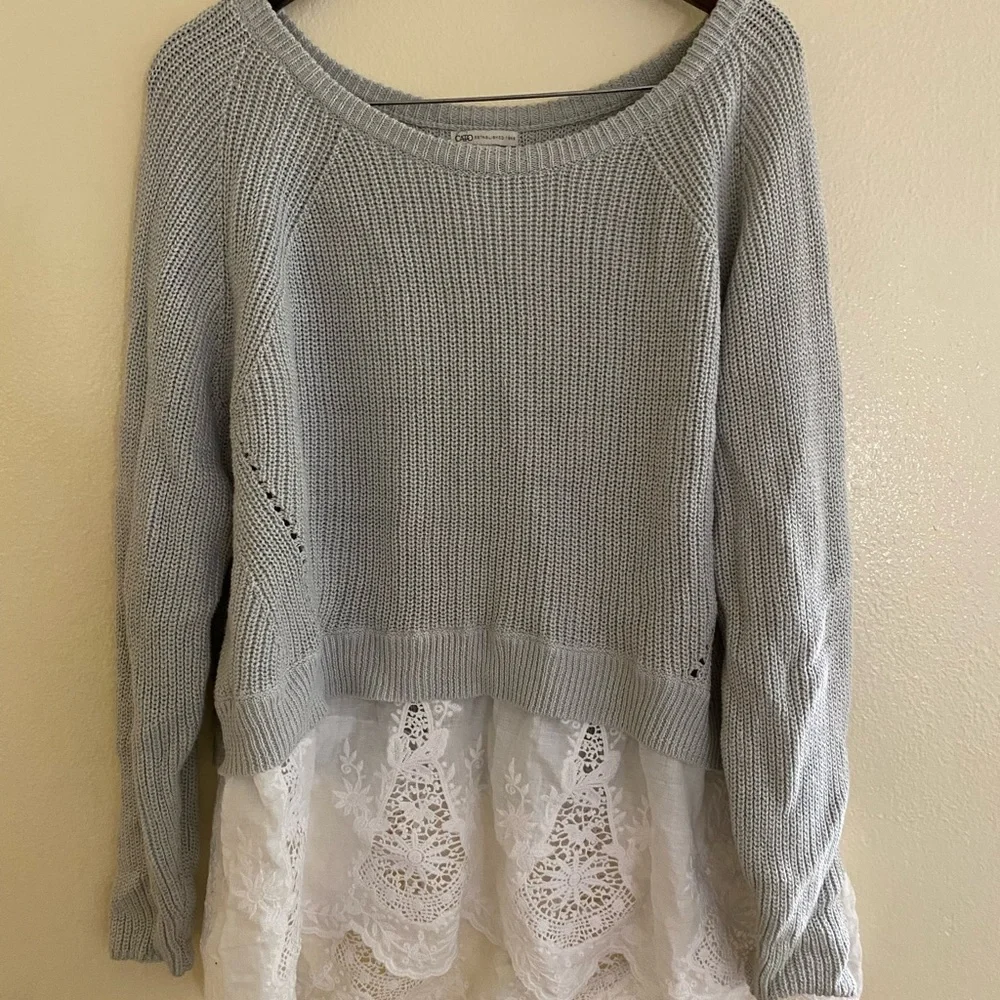Cato oversized Sweater with Lace bottom Size 18 / 20W - Picture 6 of 9